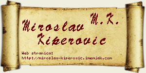 Miroslav Kiperović vizit kartica